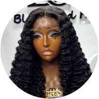 Curly human hair wig full volume BG Hair